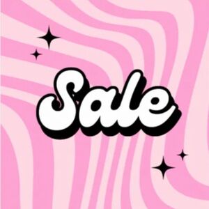 Pink and White Sale Sign